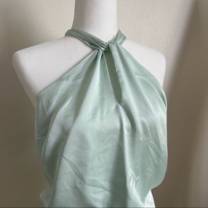 NWT mint sage green Abercrombie halter bodysuit
